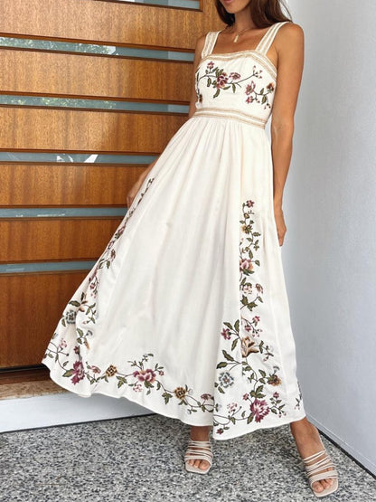 Embroidered Elegant Summer Dress