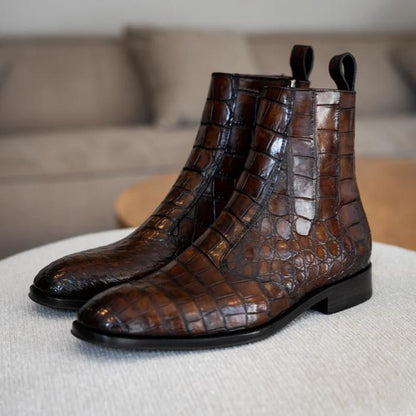 Brown Croco Marcus