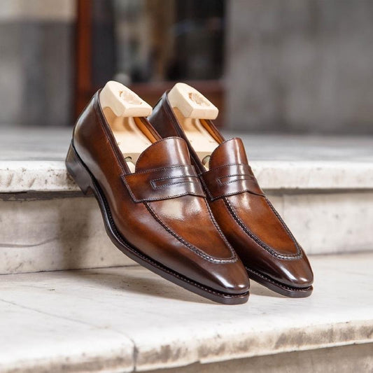 Loafer In Antiqued Montella Leather