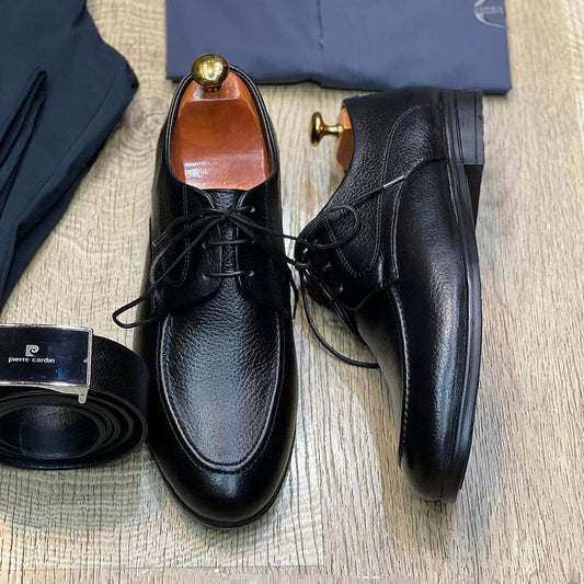 Black Deluxe Derby Dress Shoes