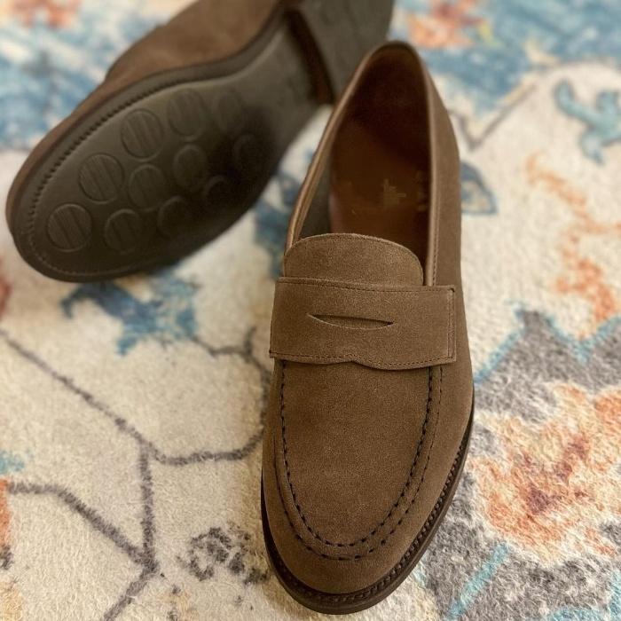 Slate Suede Harvard Loafers Shoes