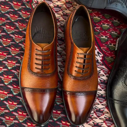 Polished Matte Combo Calfskin Shoes