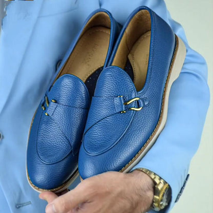 Single Fish Hook Buckle Loafers