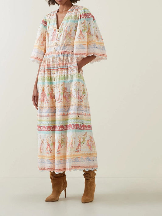 Summer Vibrant Printed Maxi Dress