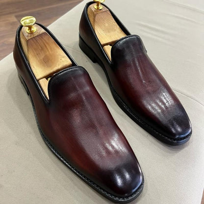 Red Leather Loafers