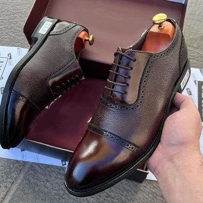 Polished Matte Combo Calfskin Shoes