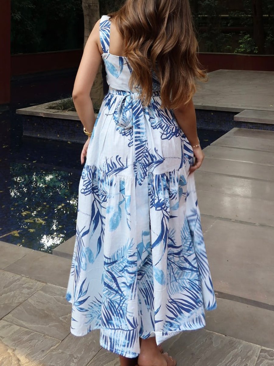 Halter Printed Maxi Dress